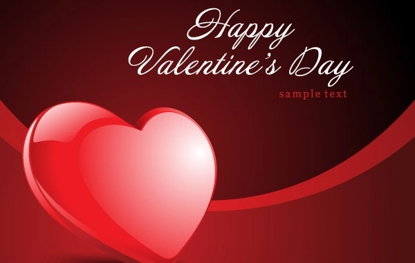 کارت وکتور قلب روز ولنتاین مبارک