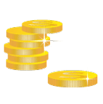 کلیپرت وکتور سکه های طلایی