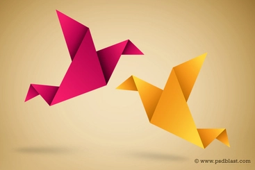 پرنده کاغذی، اوریگامی نمادین