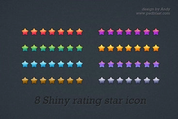 ستاره رتبه بندی چند رنگ براق