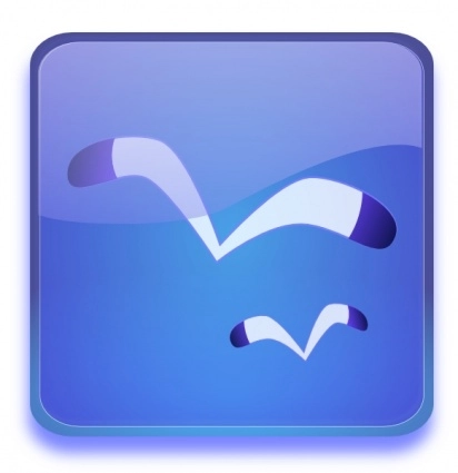 کلیپ آرت Aqua Button With Segulls
