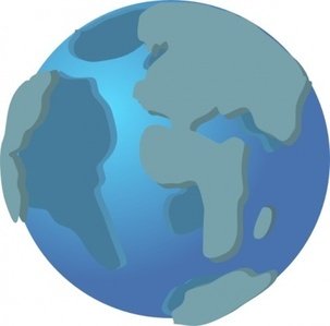 کلیپ آرت گلوب زمین در وب جهانی