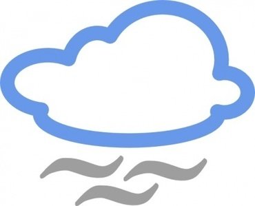 کلیپ آرت نمادهای آب و هوای ابری