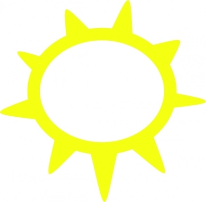 کلیپ آرت نمادهای هوای آفتابی