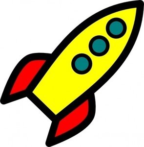 طرح کلی کارتون پرواز رایگان کشتی موشکی سفینه فضایی Pitr Rockets Sf