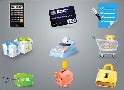 ماشین حساب، کارت های اعتباری، صندوق پول، برای صرفه جویی در دیگ پول