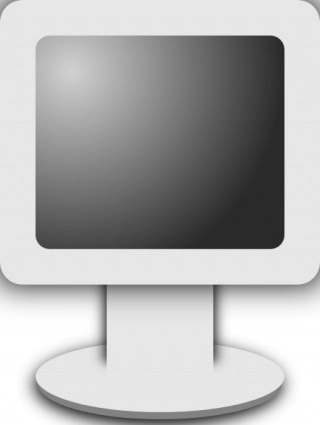 کلیپ هنری صفحه نمایش ال سی دی کامپیوتر Grayscale