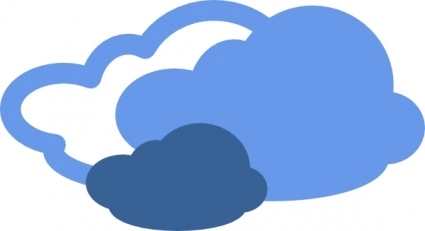 کلیپ آرت نماد آب و هوای ابرهای سنگین