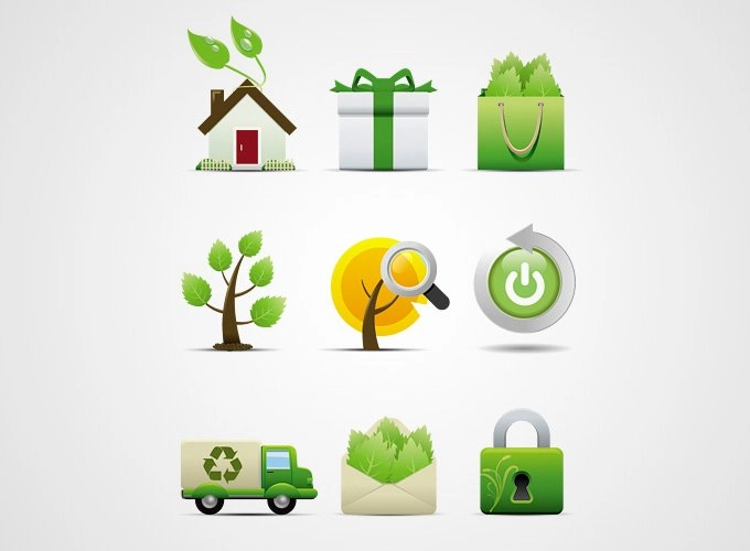 مجموعه نمادهای وکتور حفاظت از محیط زیست (رایگان)