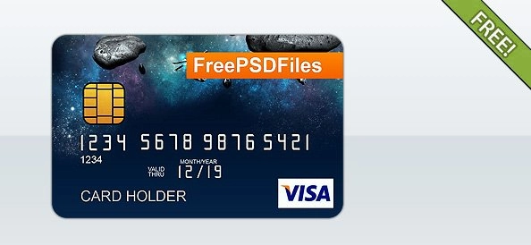 قالب کارت اعتباری PSD رایگان