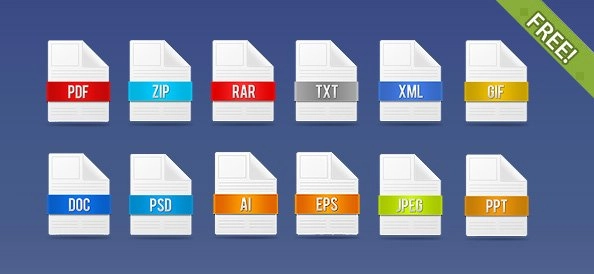 12 آیکون فایل PSD رایگان
