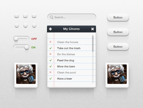 Icon Deposit CSS3 UI Kit (PSD CSS)