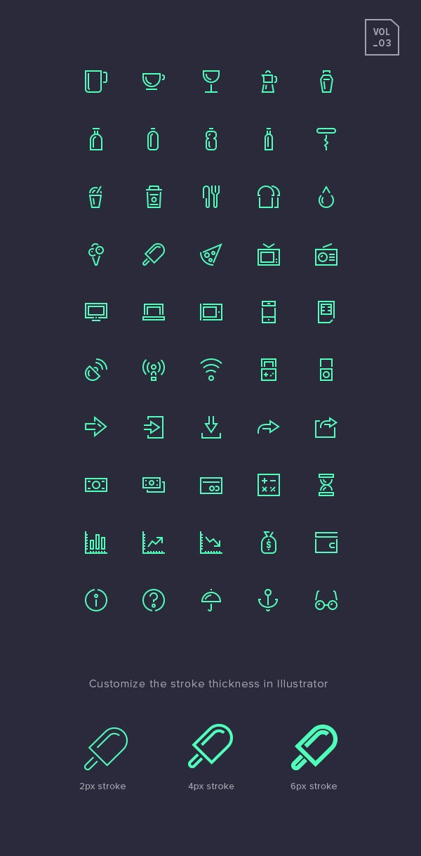 Stroke Gap Icons Set Vol.3
