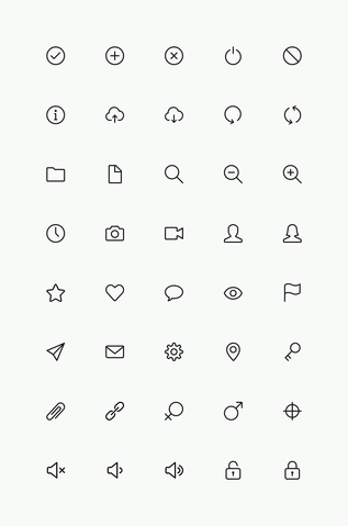 Simple Line Icons Set Vol.1