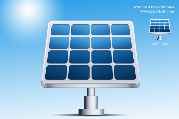 نماد برداری انرژی خورشیدی (PSD)