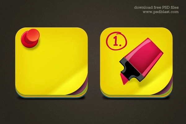 دانلود رایگان Sticky Note Icon PSD برای مک