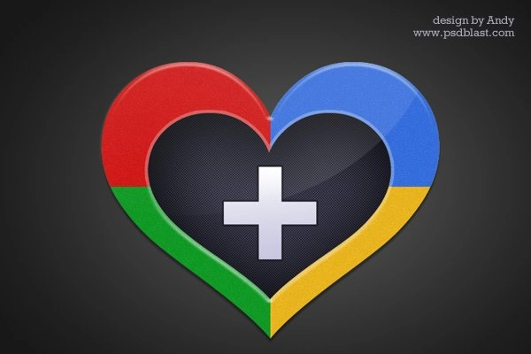 نماد Google شکل قلب