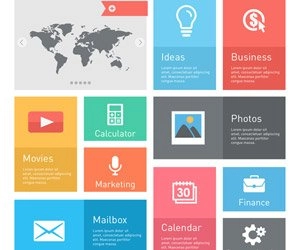 مفهوم رابط کاربری وب سایت اینفوگرافیک تخت
