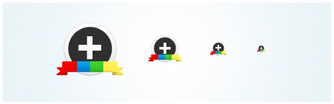 مجموعه آیکون های دایره ای Google Plus( ).