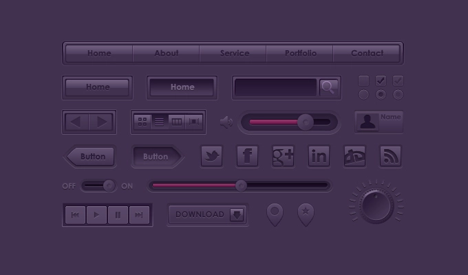 کیت UI بنفش