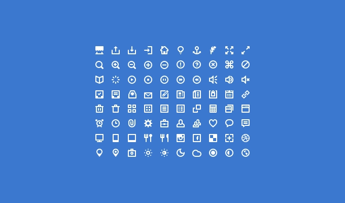 80 آیکون سفید