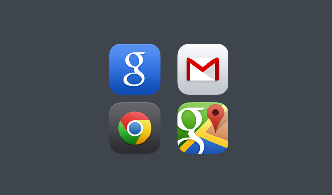 نمادهای برنامه Google iOS 7