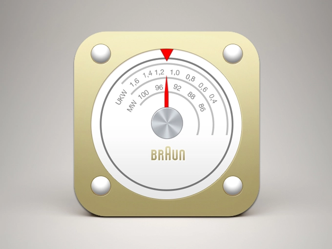 نماد براون رادیو iOS