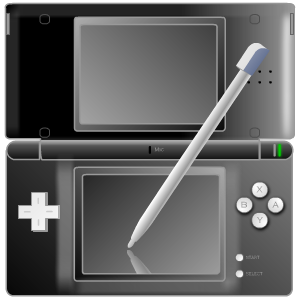 Nintendo DS با نماد قلم (مشکی)