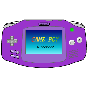 نماد Gameboy Advance (بنفش).