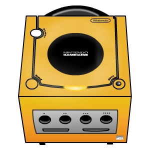نماد Gamecube (نارنجی).