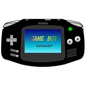 نماد Gameboy Advance (سیاه).