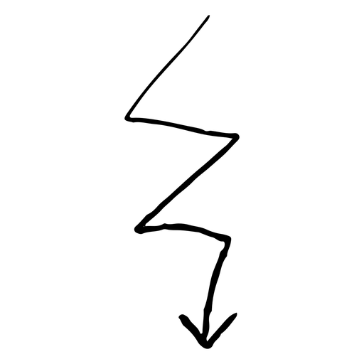 پیکان هندسی Doodle PNG