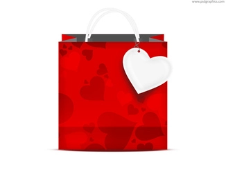 کیف خرید روز ولنتاین (PSD)