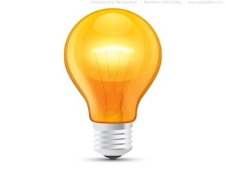 لامپ نارنجی براق (PSD)