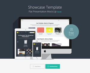Flat Responsive Showcase Psd Vol2