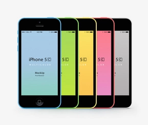ماکت وکتور iPhone 5C Psd