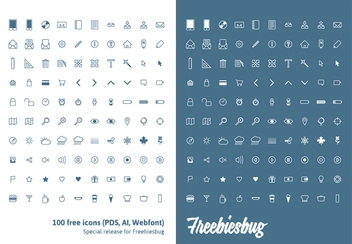 100 آیکون رایگان PSD AI Webfont انحصاری