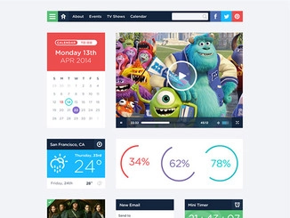 کیت UI تخت PSD