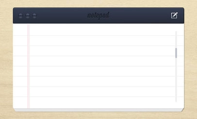 Notepad UI Design PSD