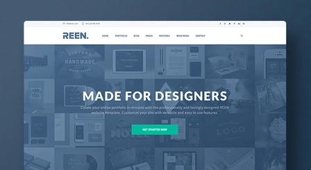 قالب Creative Portfolio Bootstrap 3 PSD - REEN - ساخته شده برای طراحان - ارسال شده توسط Ben Shade