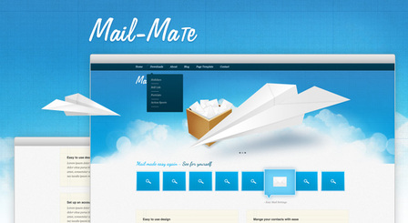 Mail Mate - طراحی رایگان وب سایت PSD