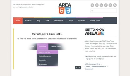 قالب PSD رایگان AREA53