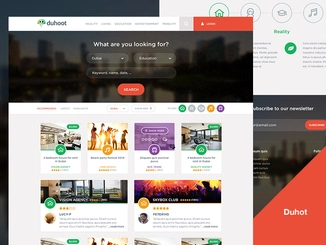 Duhoot Portal PSD Landing Template