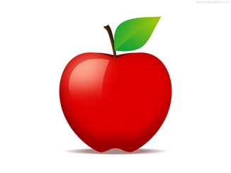 نماد میوه سیب قرمز (PSD)