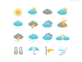 مجموعه نمادهای آب و هوا (PSD)