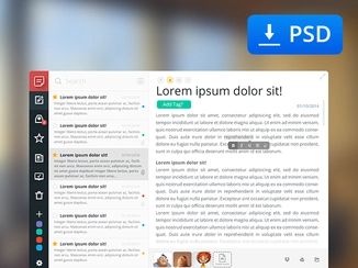 Freebie PSD: برنامه iNotes