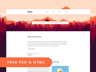 قالب رایگان PSD HTML â Saturn