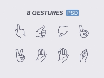نماد psd رایگان حرکات