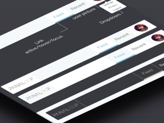 Freebie Psd: Header IsoLoop Social Ui Kit توسط Panaloop
