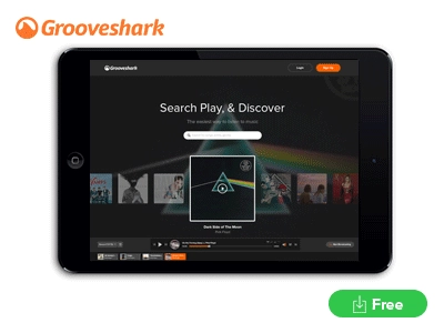 Freebie PSD | مفهوم طراحی مجدد Grooveshark